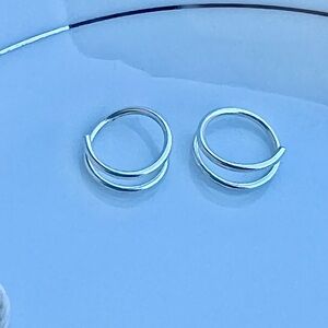 The Good Collective | Sterling Silver Spiral Double Hoops